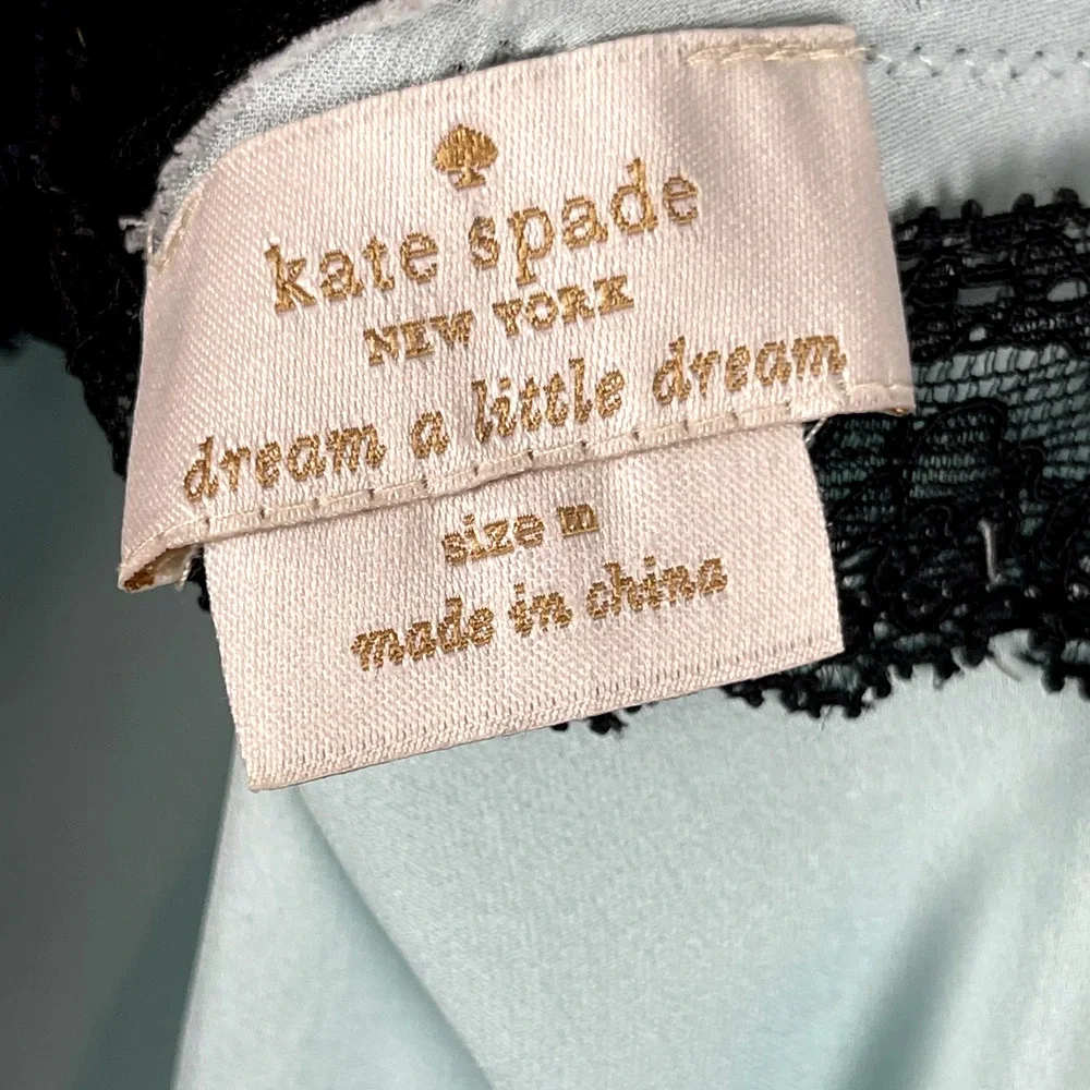 Kate Spade Satin Lingerie Romper Womens Medium Lace‎ Trim Fairy Dainty Delicate